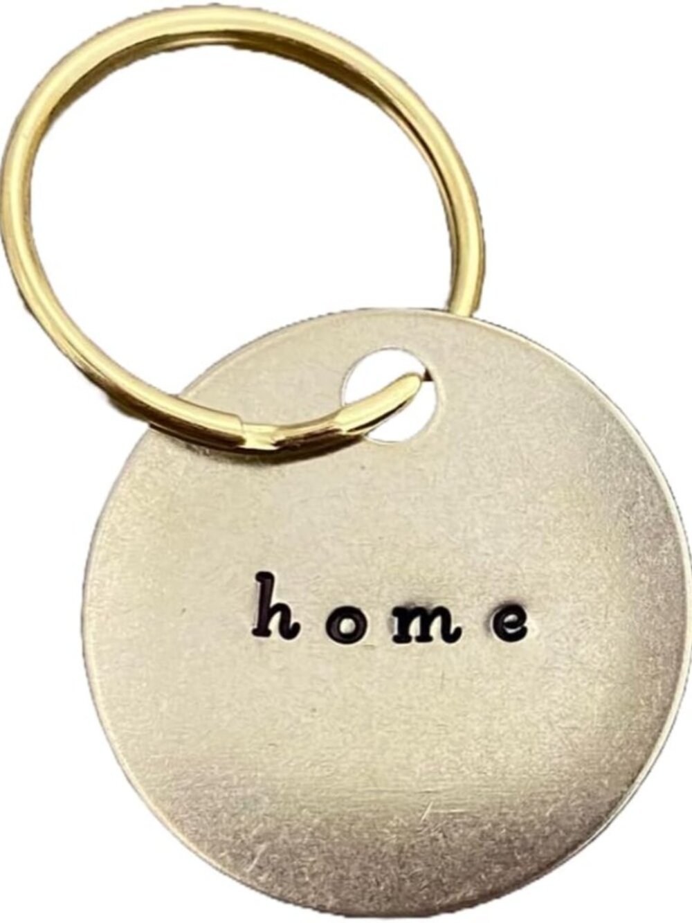 Metal Key Label – Brass Keychain Identifier Tag, Hand-Stamped Engraved Key ID Fo